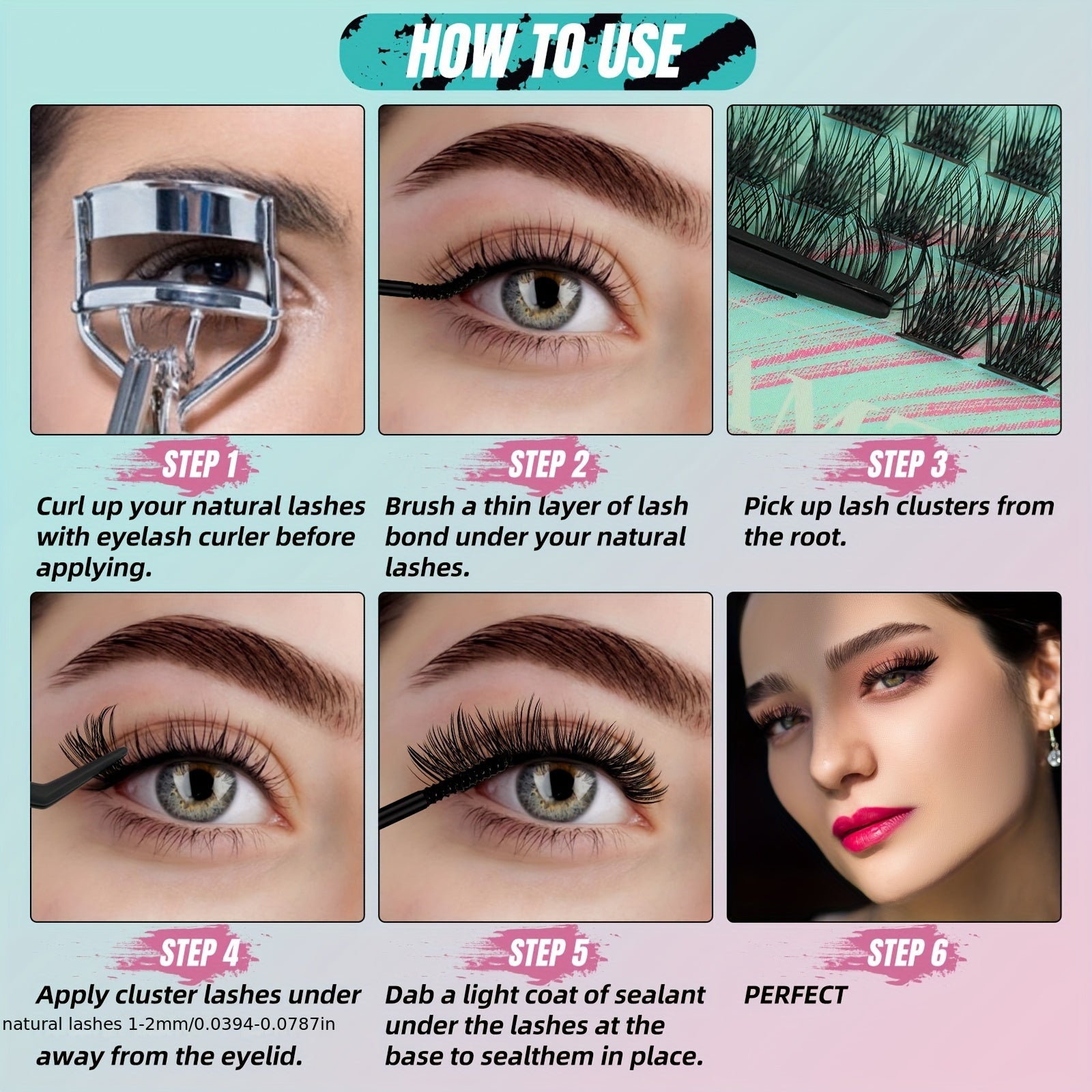 144PCS AMZGIRL LASH Midnight DIY Lash Extension Kit with Lash Bond and Seal, Lash Glue Remover, Applicator for Individual False Eyelashes (D-Mix 8-16mm Kit) for Halloween