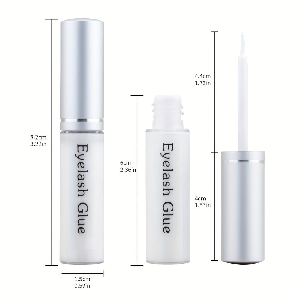 A42-b-b White Glue, 24 Hour Long Lasting, Eyelash Extension Adhesive, Liquid Unscented, Plastic Bottle Container, Professional Eyelash Glue for False Eyelashes