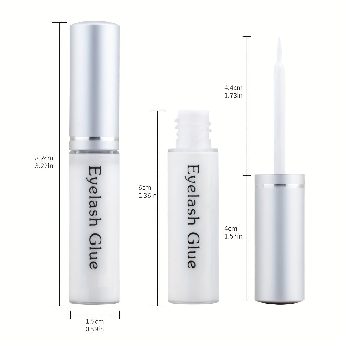 A42-b-b White Glue, 24 Hour Long Lasting, Eyelash Extension Adhesive, Liquid Unscented, Plastic Bottle Container, Professional Eyelash Glue for False Eyelashes