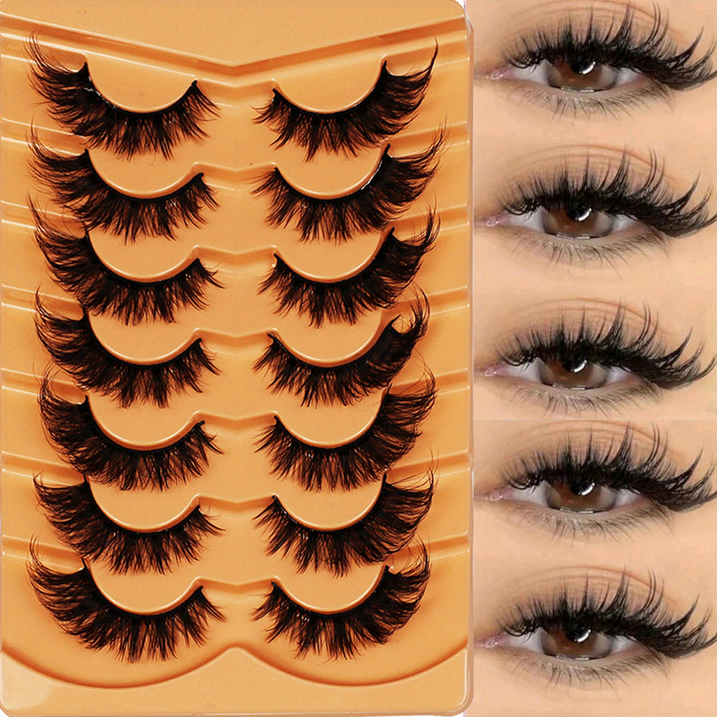 3Boxes (21Pairs) Cat Eye Lashes, Eye End Lengthening, Slender Curling Fluffy False Eyelashes