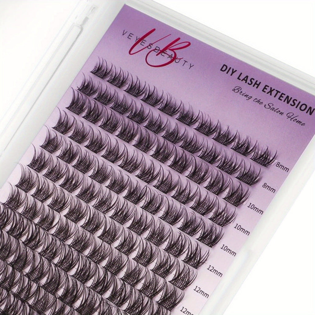 Cluster Lashes Kit Invisible Band Lashes With Bond & Seal Tweezer DIY False Eyelashes Applicator for Lash Newbie Beginners Eyelashes Extensions Eyelash Extensions Eyelash Extension