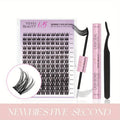 Cluster Lashes Kit Invisible Band Lashes With Bond & Seal Tweezer DIY False Eyelashes Applicator for Lash Newbie Beginners Eyelashes Extensions Eyelash Extensions Eyelash Extension