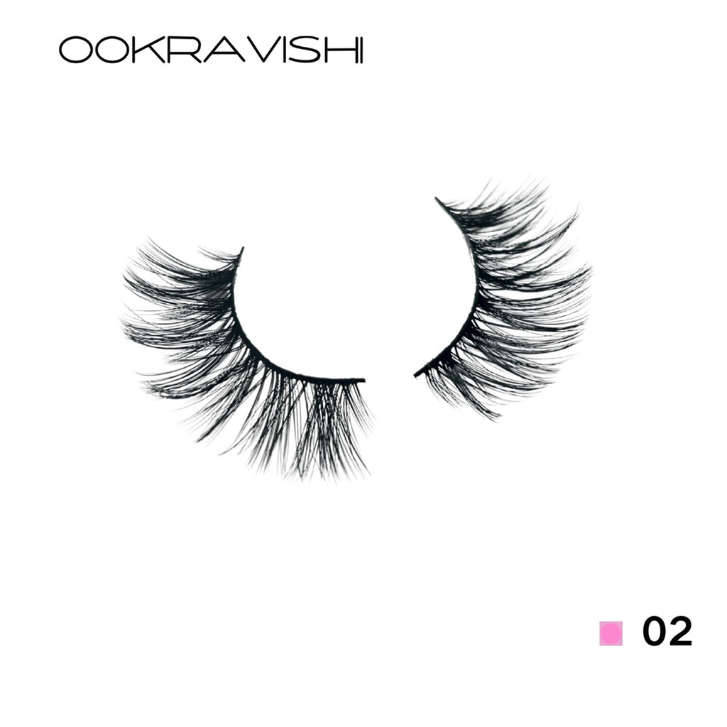 OOKRAVISHI 20 pairs two styles of thick natural false eyelashes Lightweight Makeup