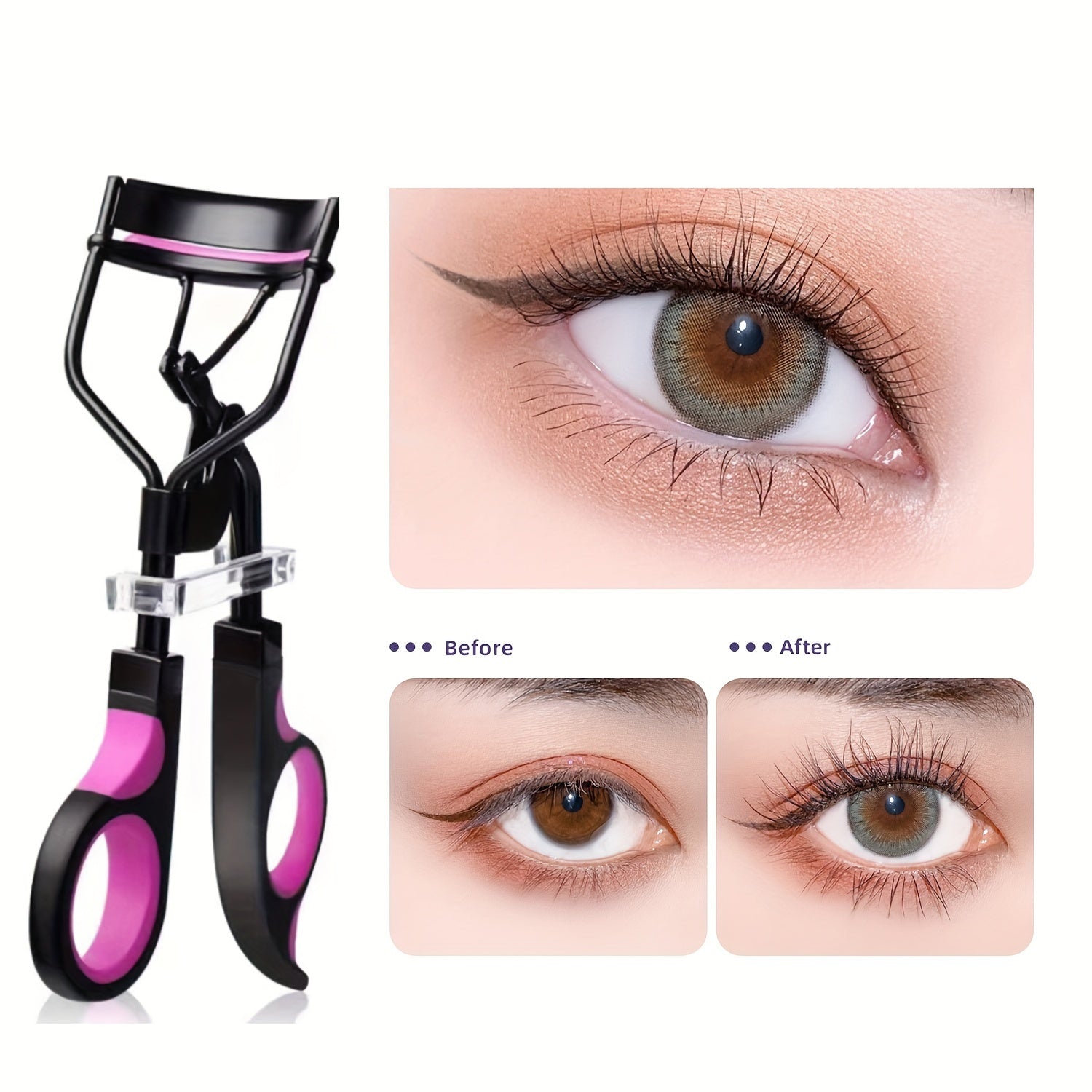 Eyelash Curlers Eyebrow Brush Kit/Eyelash Comb Seperator/Mascara Brushes/Eyebrow Brushes/ 10 Silicone Refills Pads For Lash & Brow For Women Lash Curle