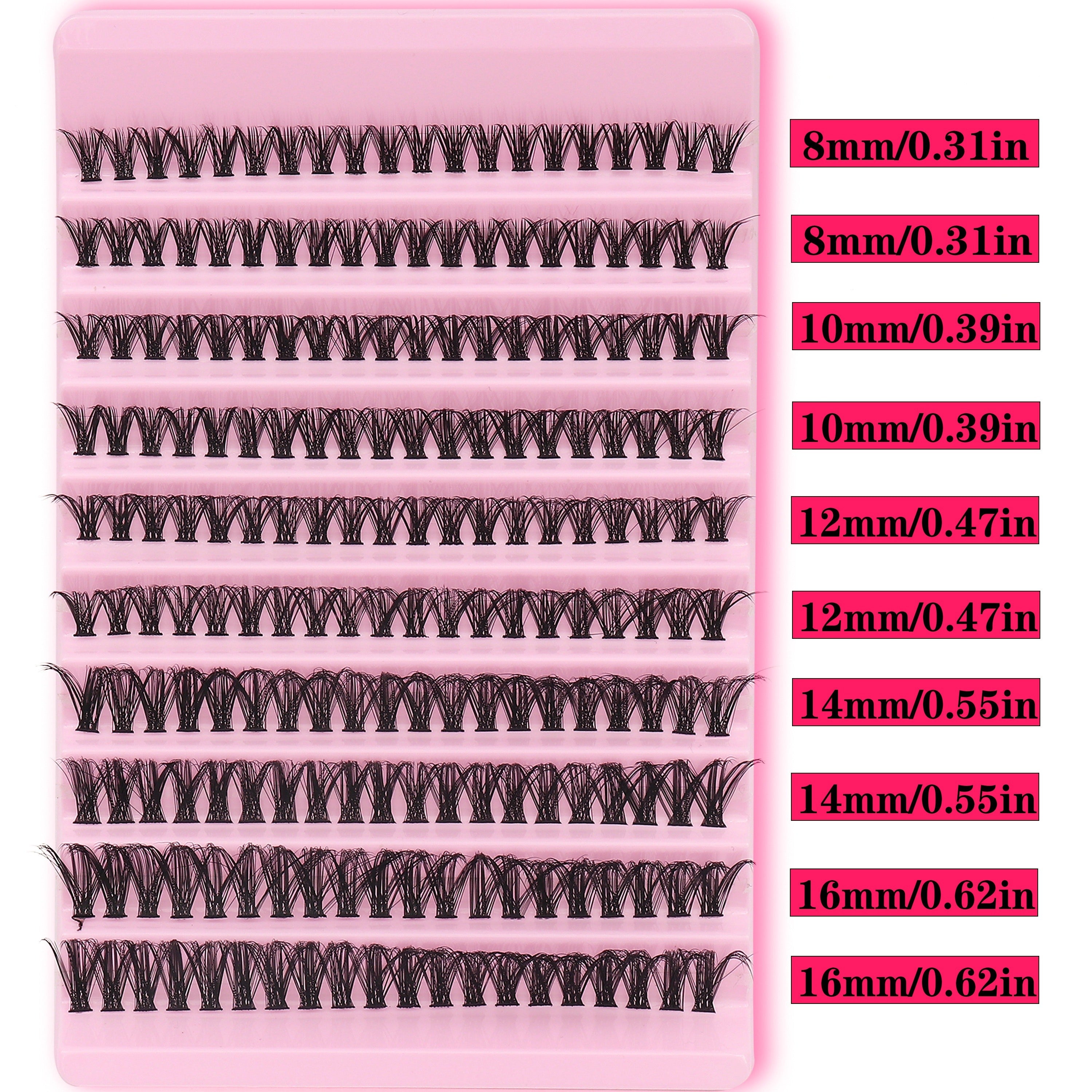 200 Clusters Natural-Looking D-Curl False Eyelashes, Thick & Fluffy For Daily Wear