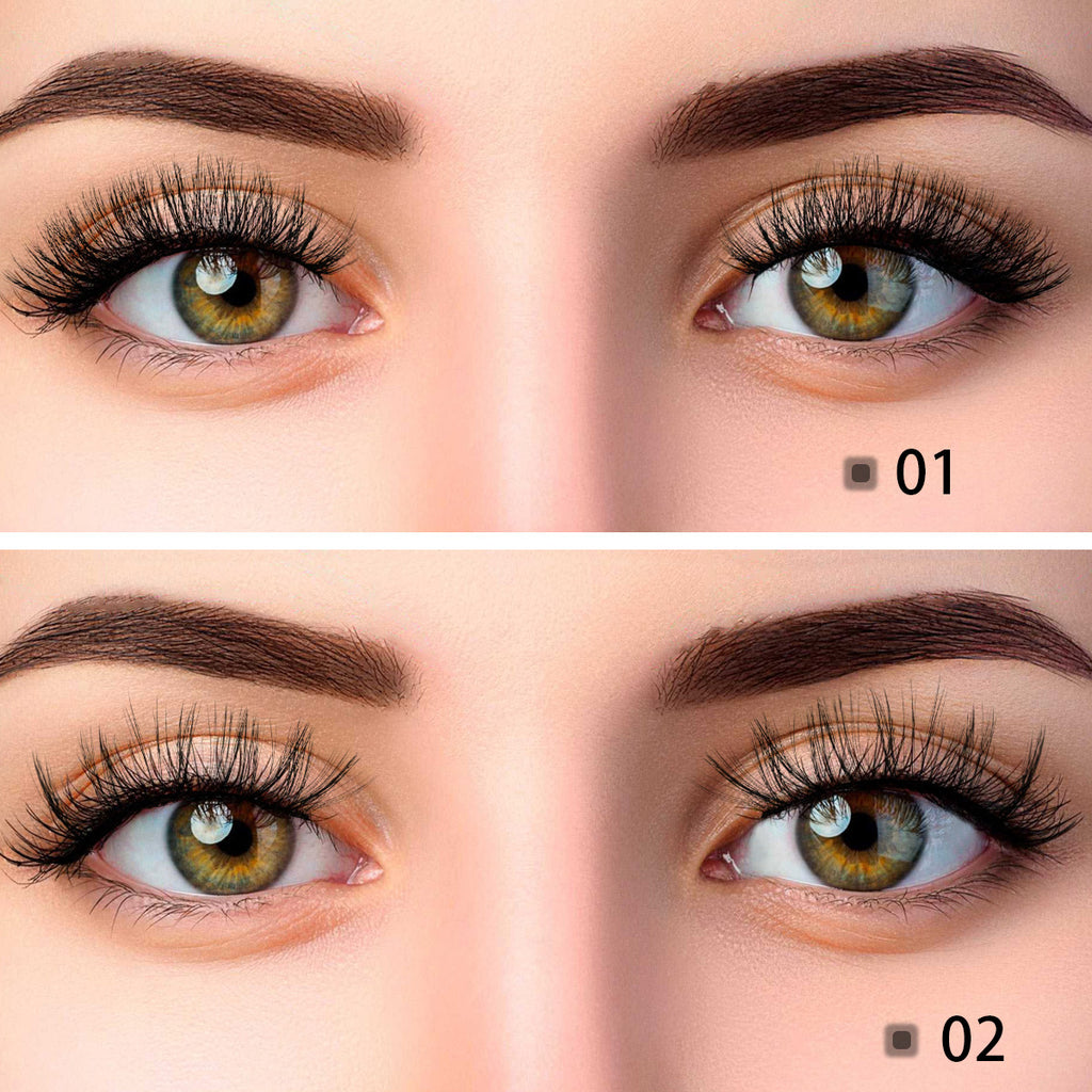 OOKRAVISHI 20 pairs two styles of thick natural false eyelashes Lightweight Makeup