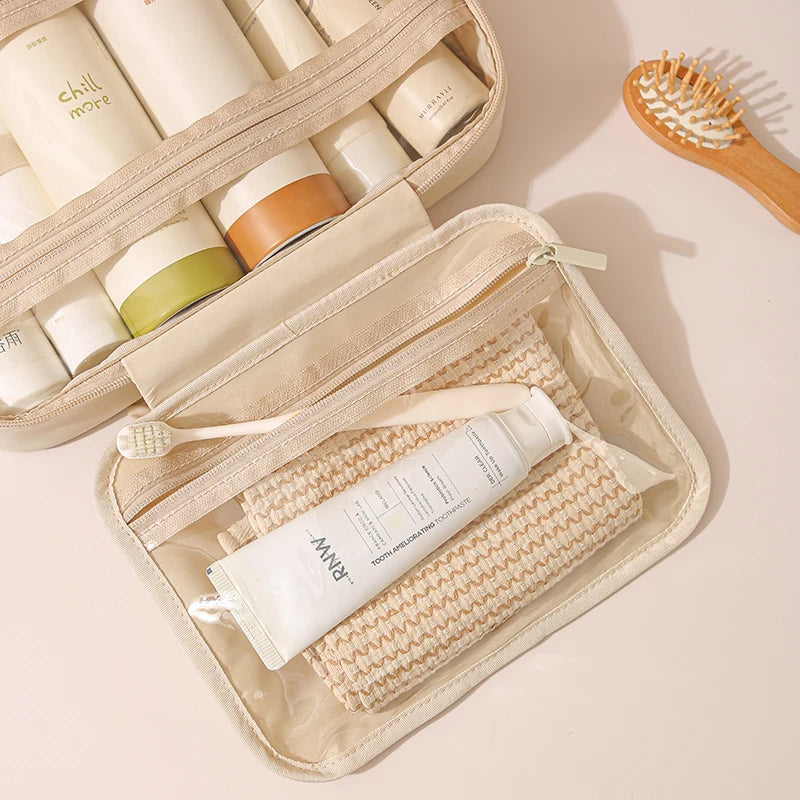 New Hanging Cosmetic Bag for Women Portable Storage Makeup Organizer Large Capacity Travel Toiletry Storage Bags