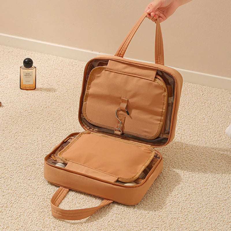 New Hanging Cosmetic Bag for Women Portable Storage Makeup Organizer Large Capacity Travel Toiletry Storage Bags