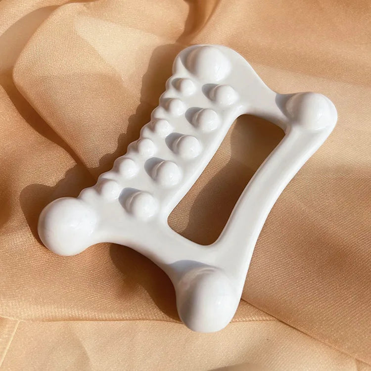 Customizable Ceramic Gua Sha Comb Unique Shape Multi-Use Body Scraping Tool for Face & Whole Body Muscle Relaxation