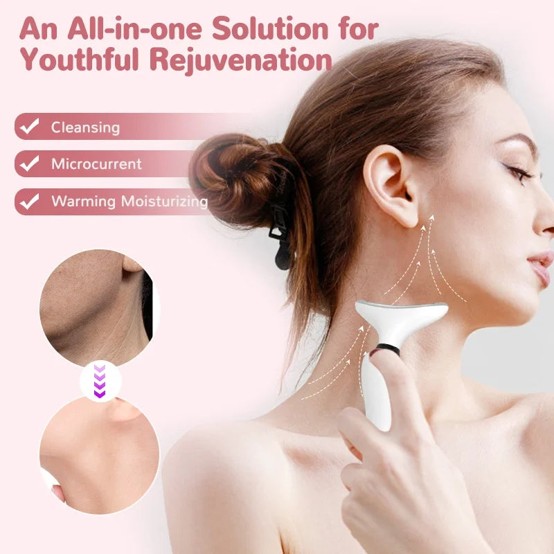 2026 Multifunctional Neck Beauty Instrument Cervical Spine Massager Vibration Hot Compress for Neck Face Neck Lifting Massager