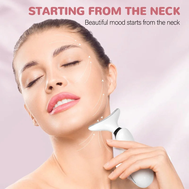 2026 Multifunctional Neck Beauty Instrument Cervical Spine Massager Vibration Hot Compress for Neck Face Neck Lifting Massager