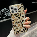 Stylish Electroplate IMD Leopard Rainbow Phone Case for iPhone 16 15 14 Plus 11 Pro Max Protective Back Cover Made Durable PC