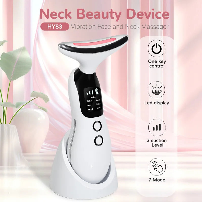 2026 Multifunctional Neck Beauty Instrument Cervical Spine Massager Vibration Hot Compress for Neck Face Neck Lifting Massager