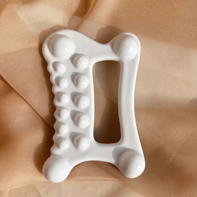 Customizable Ceramic Gua Sha Comb Unique Shape Multi-Use Body Scraping Tool for Face & Whole Body Muscle Relaxation