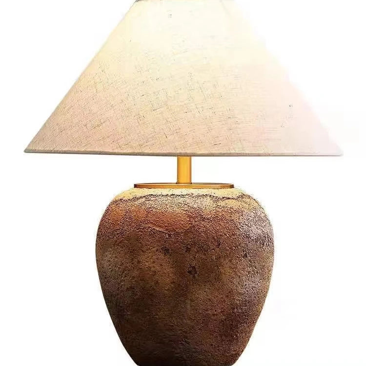Wabi-sabi Table Lamp Ceramic Display Decoration Japanese-style Living Room Bedroom Hotel Bedside Nostalgic Homestay Lamp