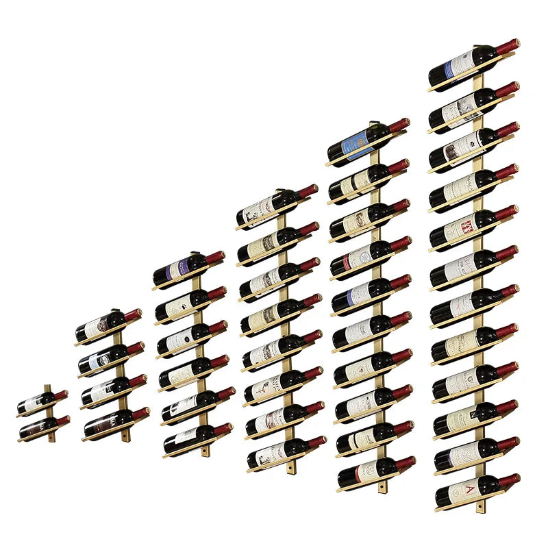 UPORS 2/4 Bottle Wine Rack Wall Mounted Wine Bottle Holder Creative Stylish Modern Iron Stand Champagne Storage Bar Accessories