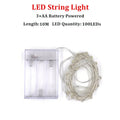 Fairy Lights AA Battery Powered 1M 10 2M 20 3M 30 5M 50 10M 100Leds Silver Led Copper Wire String Light Decorative Fairy Lights