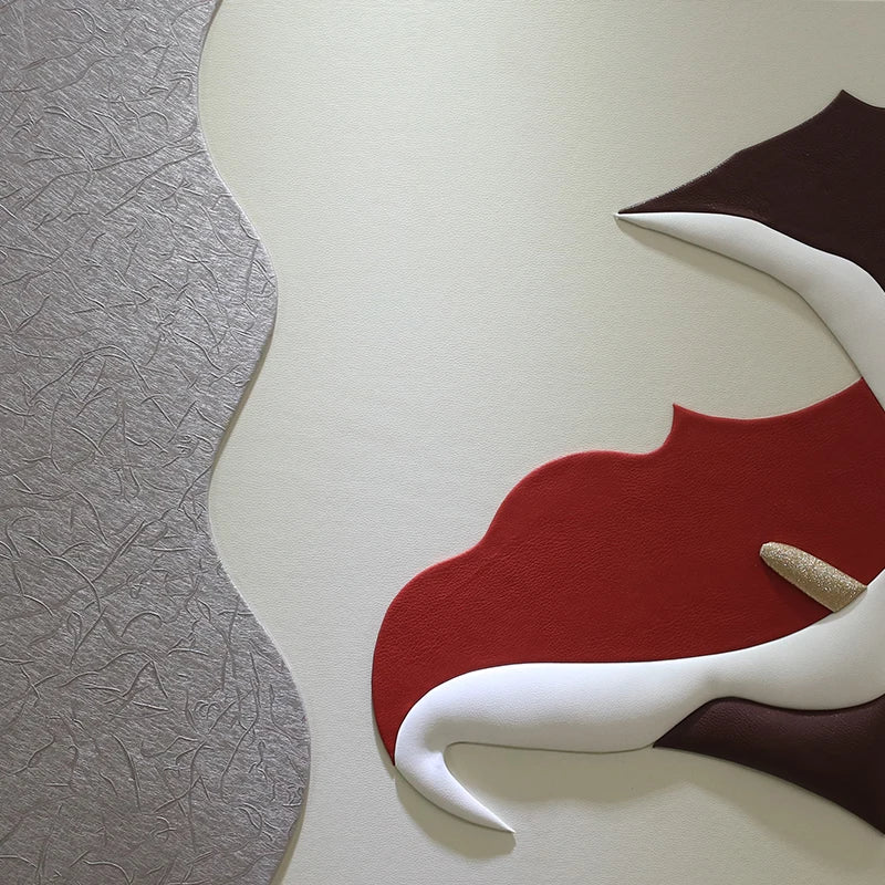 Combination Decorative Painting Sofa Background Wall Decor Painting 3D Three-dimensional Leather Living Room Art Decor Painting