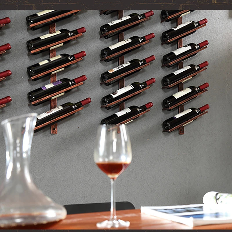 UPORS 2/4 Bottle Wine Rack Wall Mounted Wine Bottle Holder Creative Stylish Modern Iron Stand Champagne Storage Bar Accessories