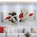 Combination Decorative Painting Sofa Background Wall Decor Painting 3D Three-dimensional Leather Living Room Art Decor Painting