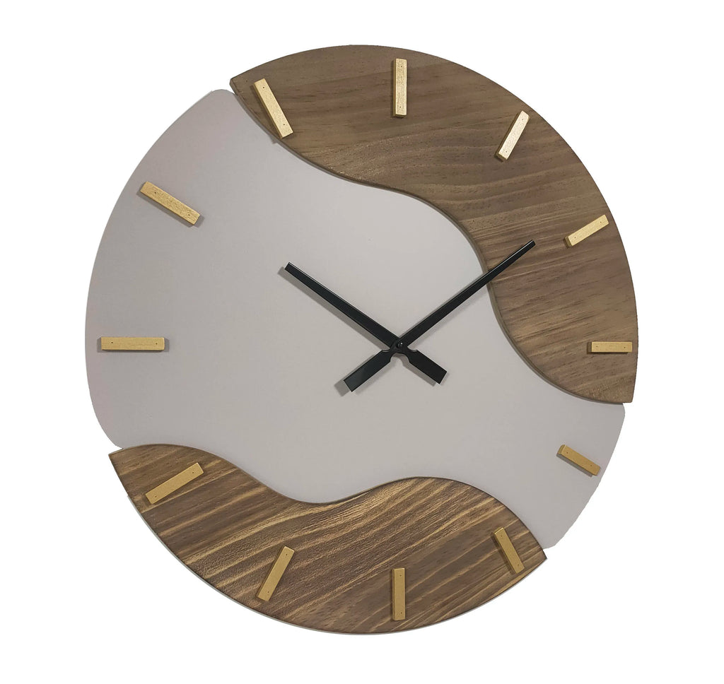 60CM Large Dropshipping Modern Luxury Wall Hanging Decorative Wooden Watch Clock Home House Decor Living Room Quartz Silent