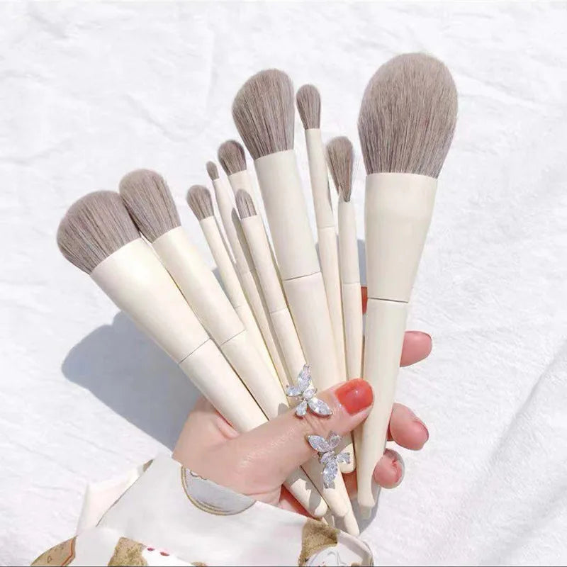 10-13Pcs New Makeup Brushes Set For Cosmetics Powder Foundation Blush  Kabuki Blending Makeup Beauty Tools  Brochas Maquillaje