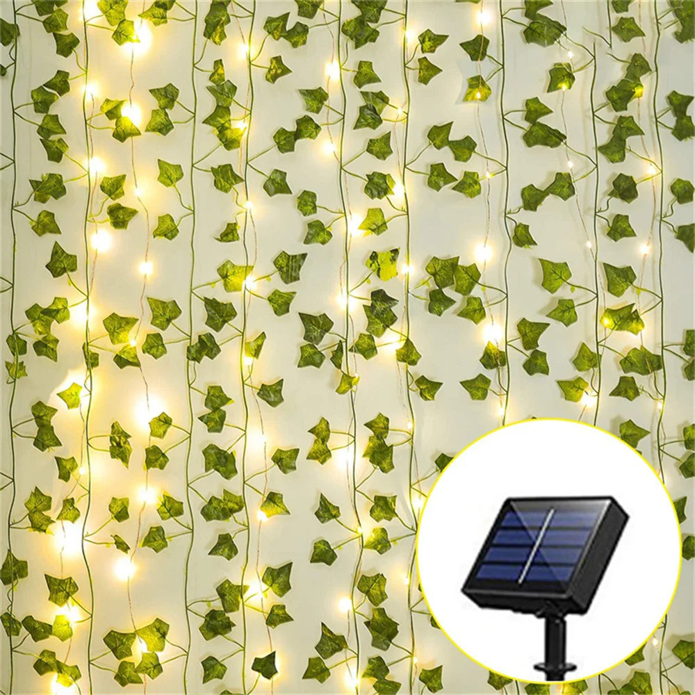 Fairy Lights Solar Lights Maple Leaf Waterproof Outdoor Garland 10m 100LED /5M 50 LED Solar Lamp Christmas for Garden Decoration