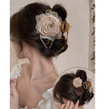 Ladies' Hair Clip Retro French Gentle Elegant headwear Rose Flower Clip Meilad Trendy Claw Clips Fashionable Women's Accessories