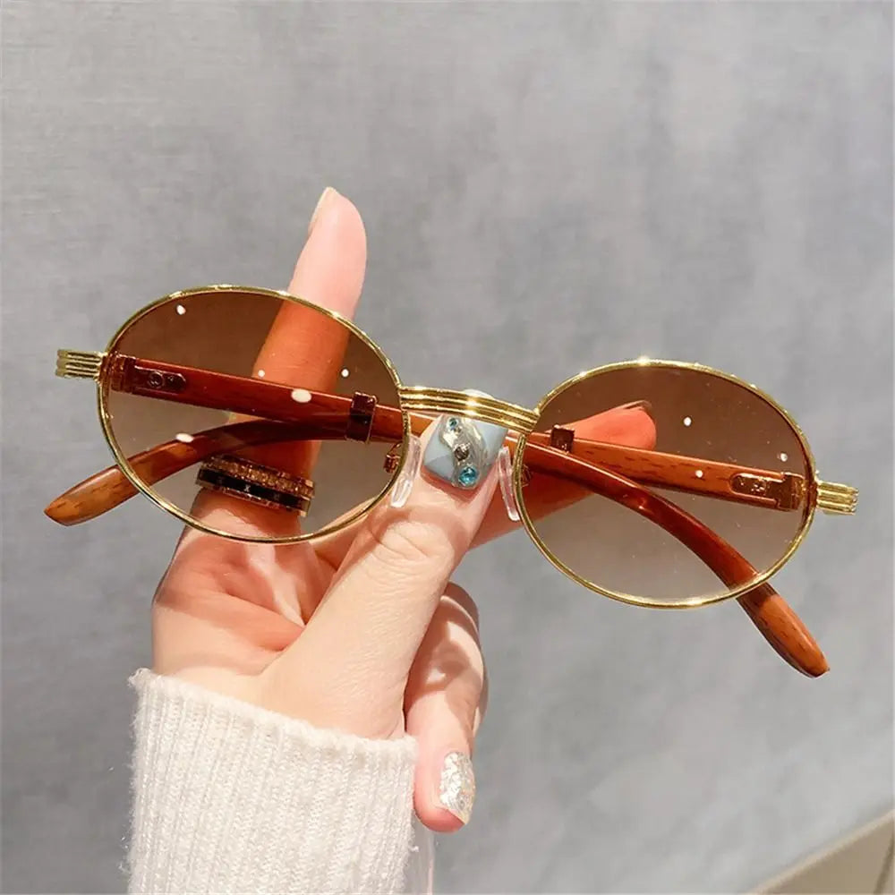 Luxury Oval Sunglasses Women Fashion Retro Female Round Sun Glasses Trendy Lady Shades Popular Brand Designer Eyewear UV400