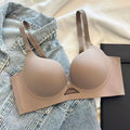 Red Lifting Small Breasts Gathered To Show Large Upper Support Without Steel Rings and Comfortable and Traceless Bra