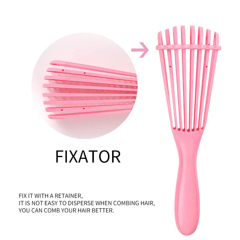 Detangling Brush for Black Natural Hair, Curly Hair Afro 3/4abc Texture - Faster and Easier Detangle Wet or Dry With No Pain