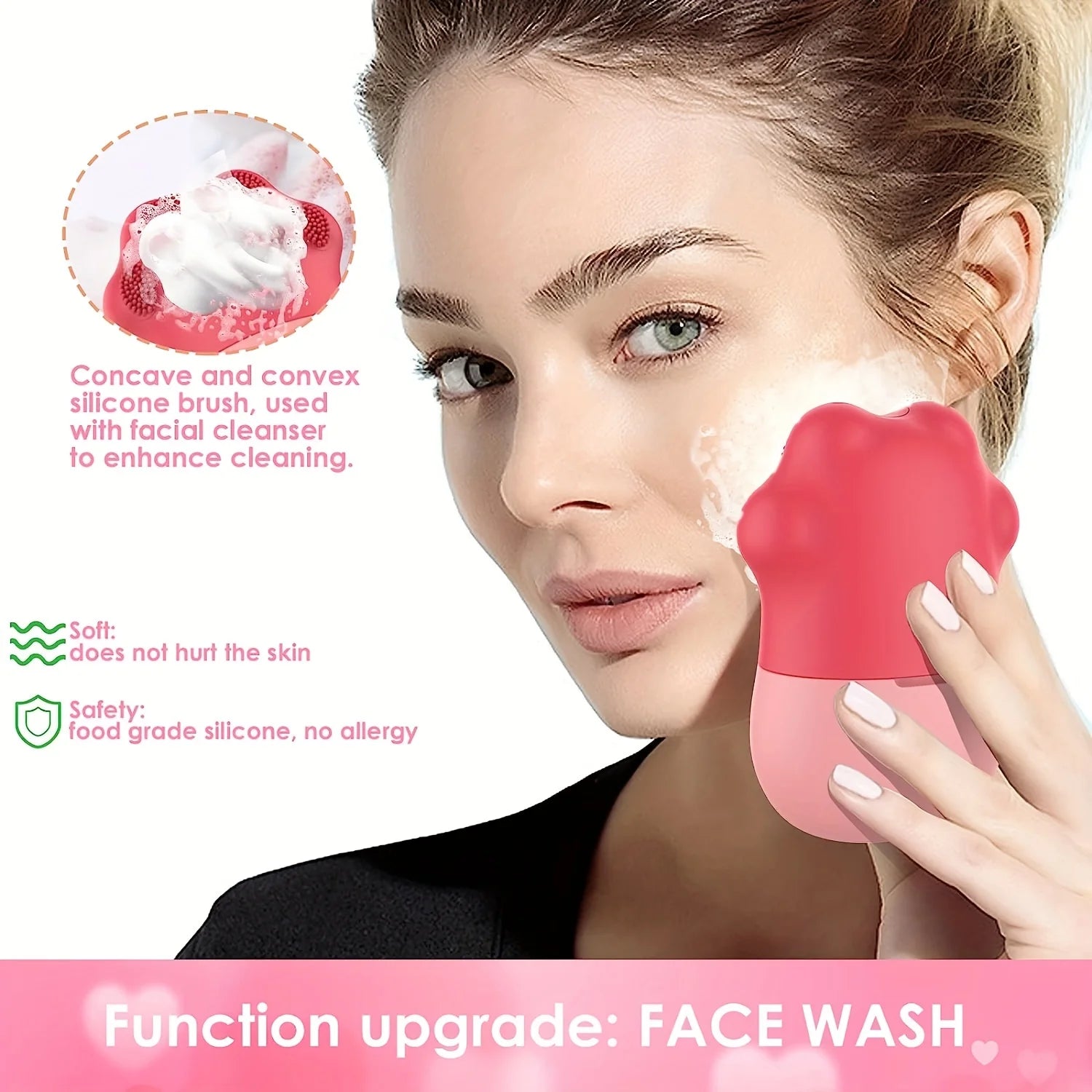 Ice Roller for Face Beauty Ice Roller With Cosmetic Brush Scrubber Mat Pad Cleaning Tool Skin Care Tools Perfect Gift for Women