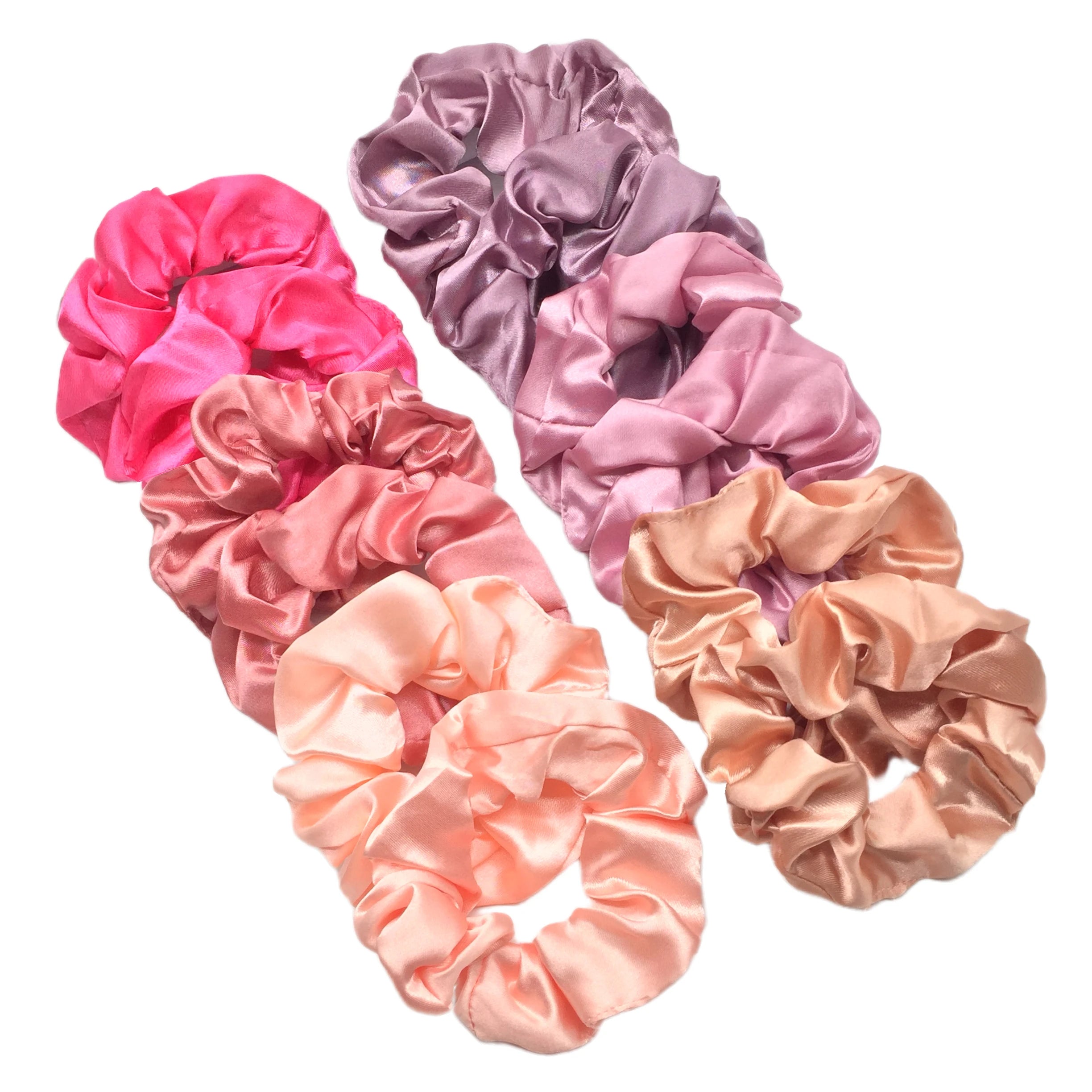 12pcs Colorful Satin Scrunchies - Comfy And Simple Hair Accessories For Women And Girls