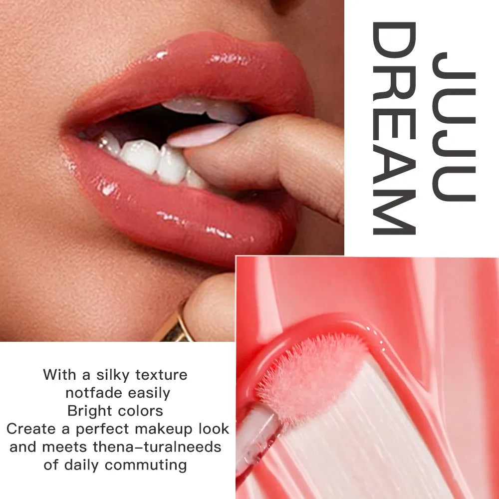 4-Color Moisturizing Lip Gloss: Natural Look, Waterproof long-Lasting Nude, nourishing care, Christmas gift