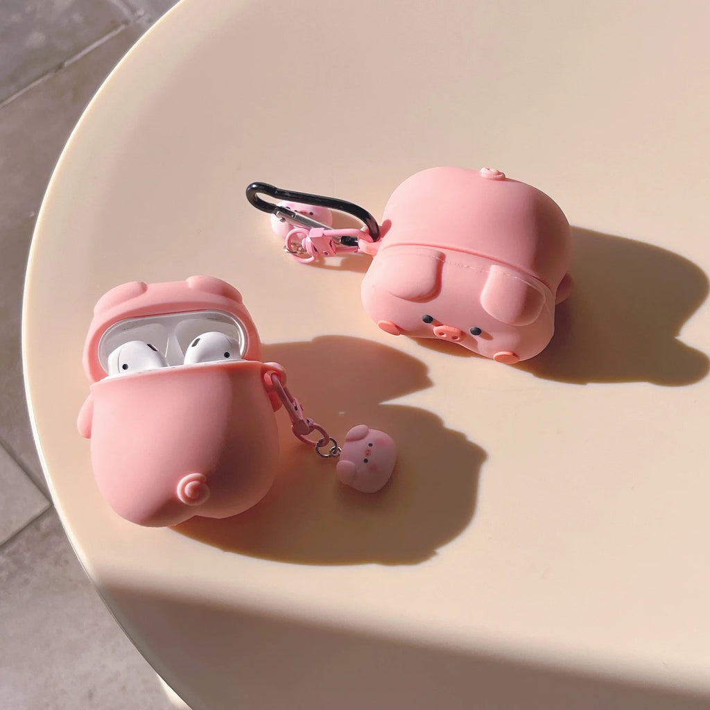 Cute Kawaii 3D Pig Cover For AirPods 4 Case Cartoon Cute Earphone Case For AirPods Pro 2 3 Charging Cover Piggy Soft Case