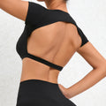 Backless Sports Bras Top Yoga Bras Women Shockproof Cutout Workout Top Plus Size High Neck Athletic Bras Tops Women