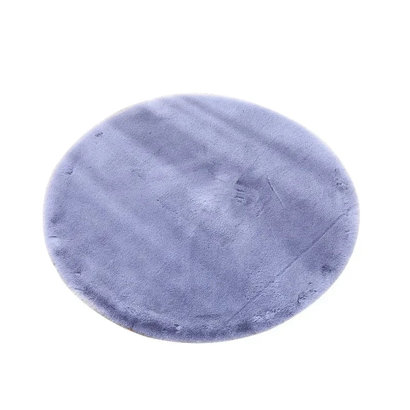 Colorful Round Shaggy Area Rug for Living Room, Bedroom, Kids Room - Modern Floor Mats