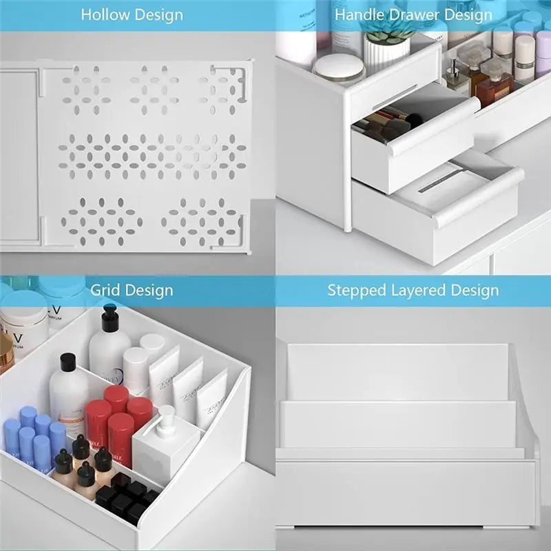 Hot Trend-Makeup Organizer,Skincare Organizers On Countertop, Cosmetic Storage Organizer Fits Skincare, Lotions, Lipsticks A Eas