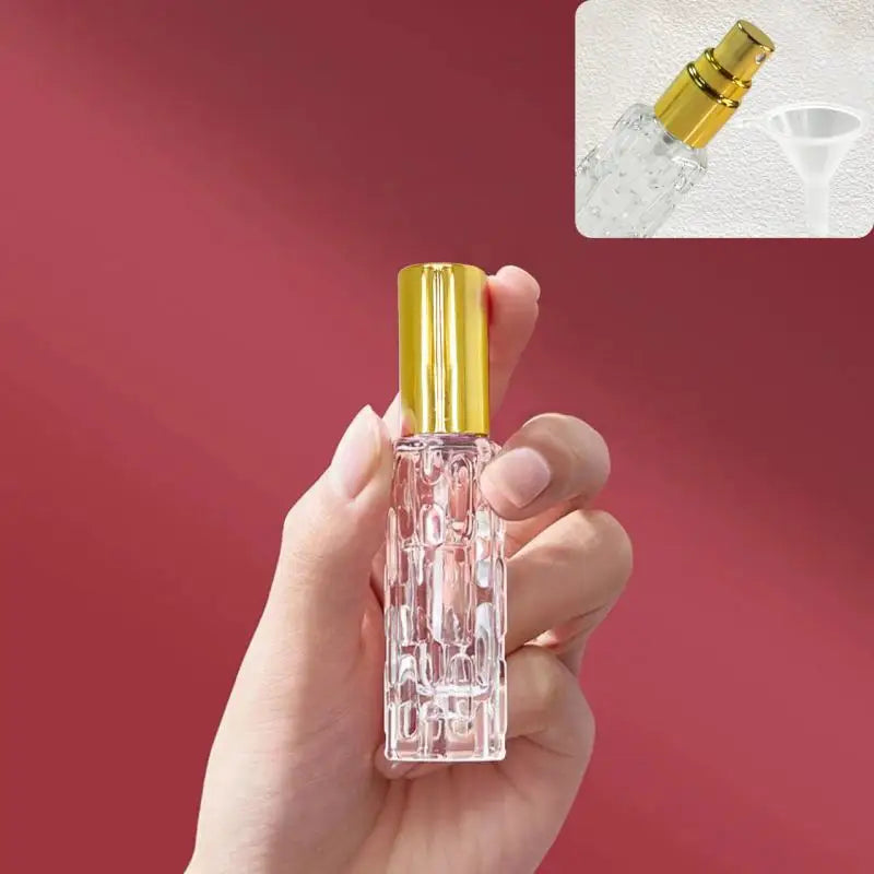 2Pcs 10ml Mini Perfume Spray Bottles  Portable Travel  Liquid  Perfume Containe Atomizer Deliver A Perfume Funnel