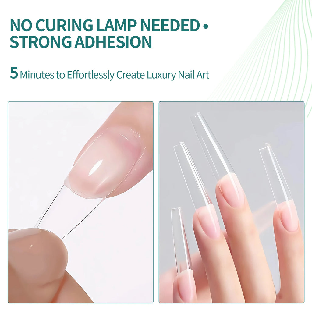 Nailpop Press On Nail Glue Strong Bond Fast Drying Long Lasting No Lamp Hypoallergenic Gentle Formula for Fake Artificial Nails