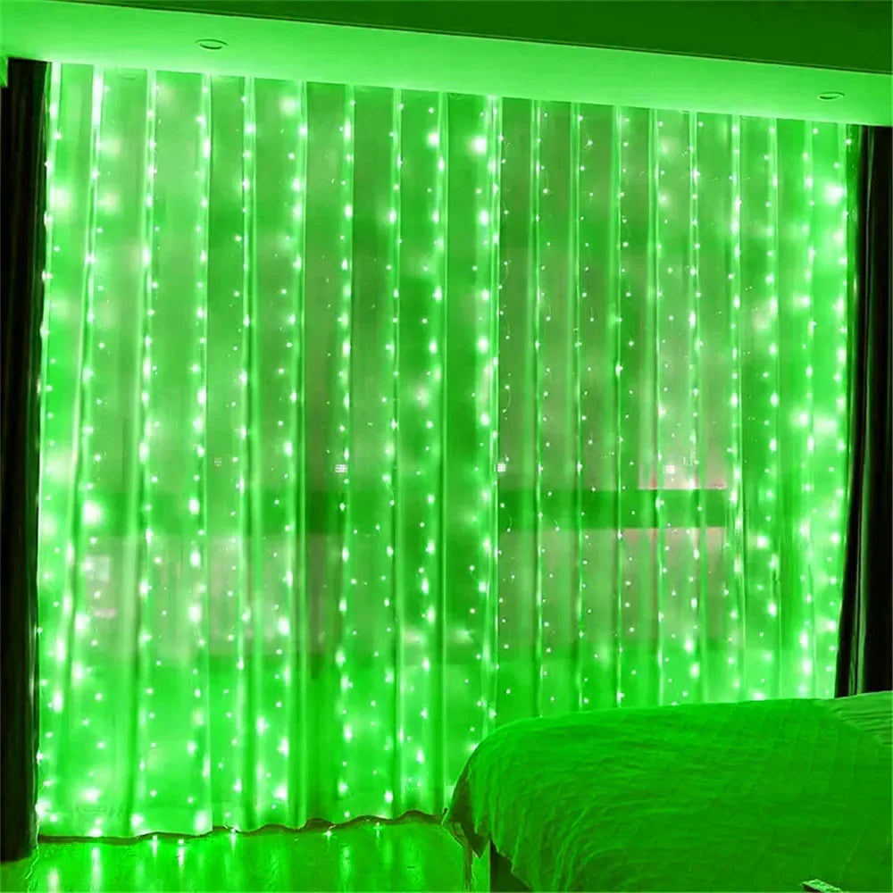 Fairy Lights LED Party Holiday Decoration Garden Light Outdoor 8 Mode 3M 6M Wedding Garland Christmas USB Curtain Light String