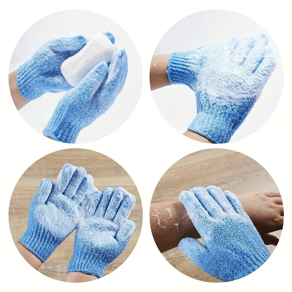 Exfoliating Shower Gloves Body Scrub Exfoliating Gloves Foam Gentle Massage Clean Dead Skin Smooth Skin Available for Men Women