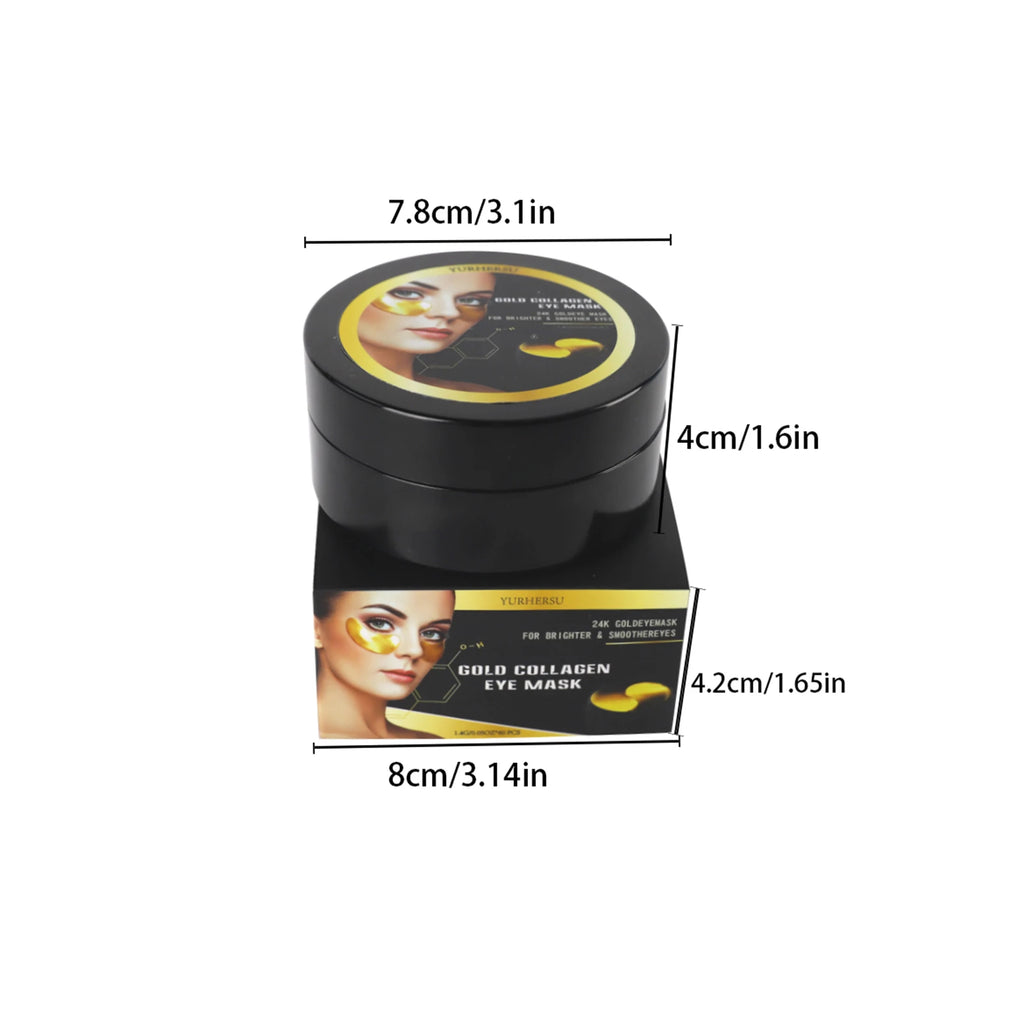 60 Pairs 24K Gold Under Eye Patches, Brightening & Lifting Treatment, Reduce Bags and Fine Lines, Instant Result