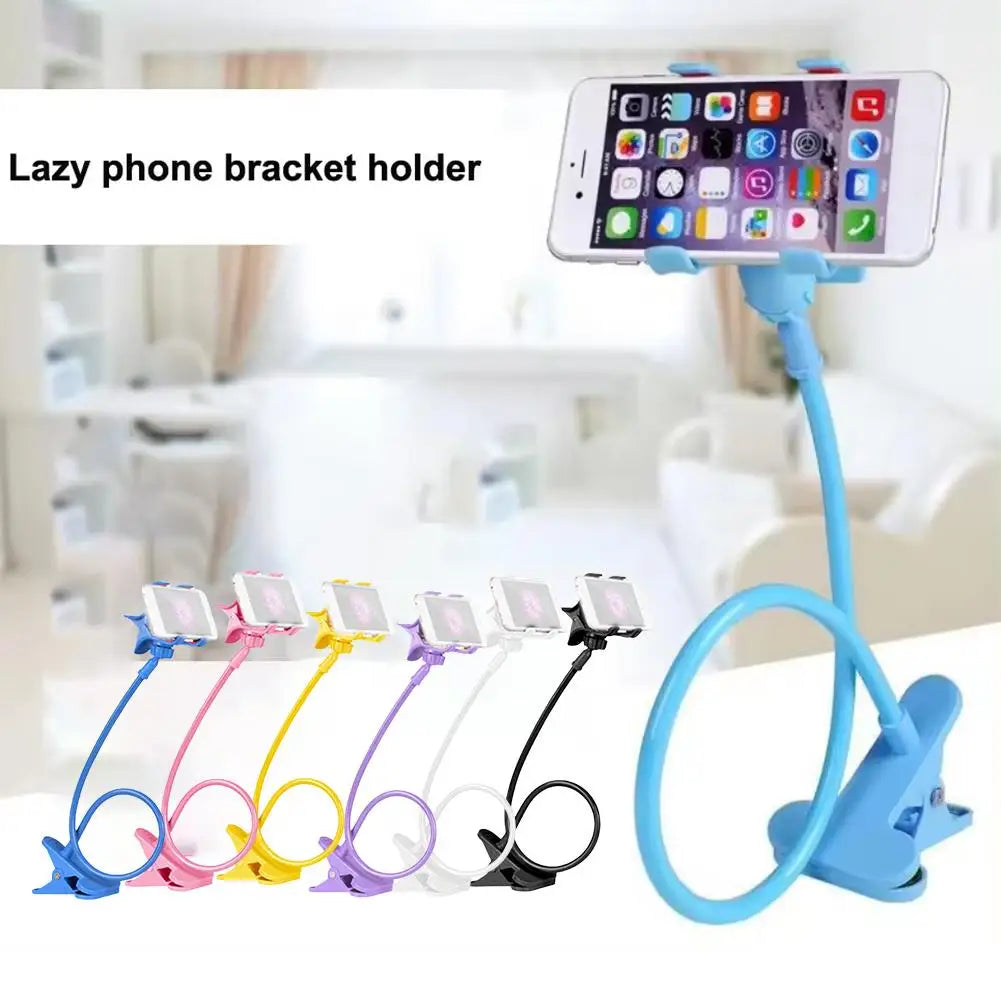 Portable Flexible Lazy Bracket For Mobile Phone Holder Universal Bed Desktop Bracket Clip 360° Adjustble Gooseneck Clip Clamp