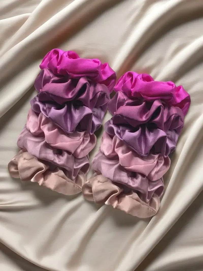 12pcs Colorful Satin Scrunchies - Comfy And Simple Hair Accessories For Women And Girls