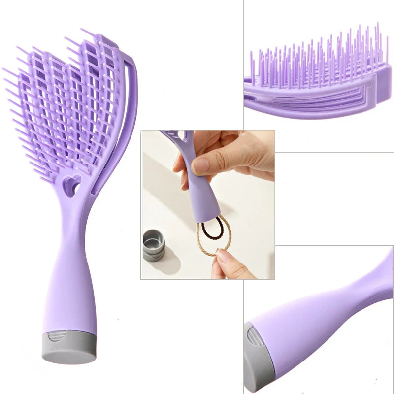 Hair Comb Detangling Brush Scalp Massage Hair Brush Detangler Brush For Women Wet Dry Hollow Out Massage Combs Hair Brush