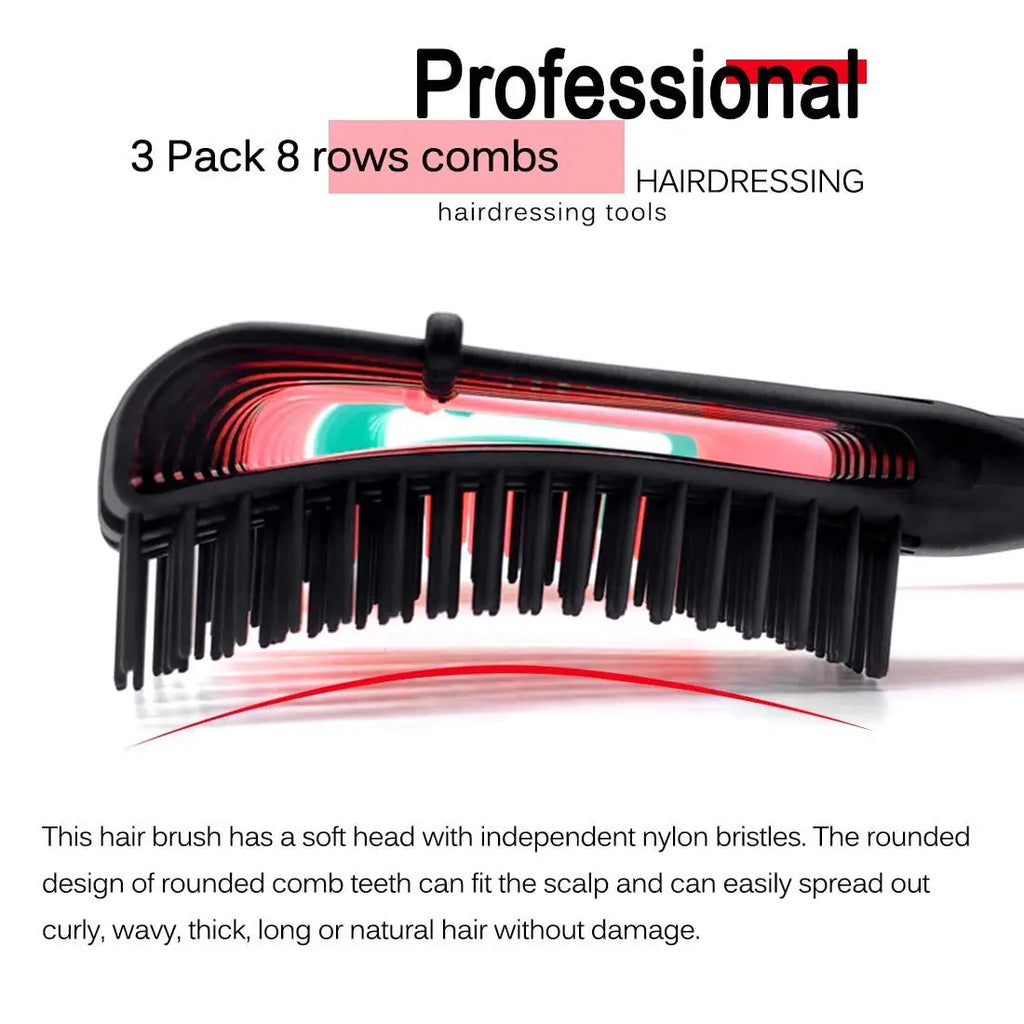 Detangling Brush for Black Natural Hair, Curly Hair Afro 3/4abc Texture - Faster and Easier Detangle Wet or Dry With No Pain