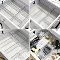 Clear Makeup Organizer Set of 7, Stackable Drawer Dividers for Cosmetics & Desk Storage, Countertop Organization