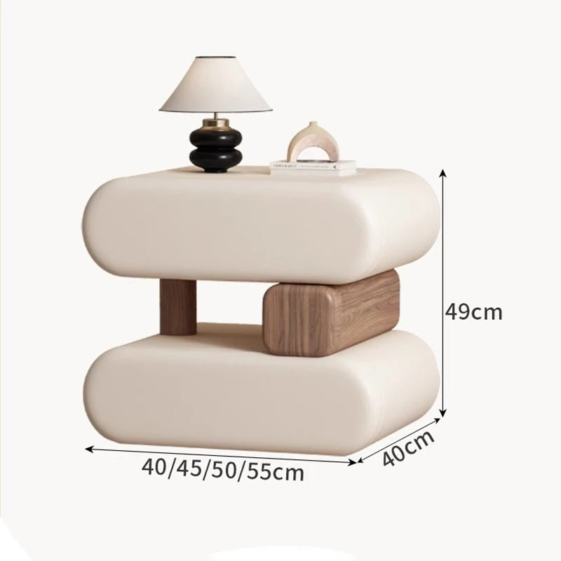Design Simple Bed Table Space Saving Vintage Premium Aesthetic Nightstand Table Elegant Luxury Cajonera Living Room Furniture