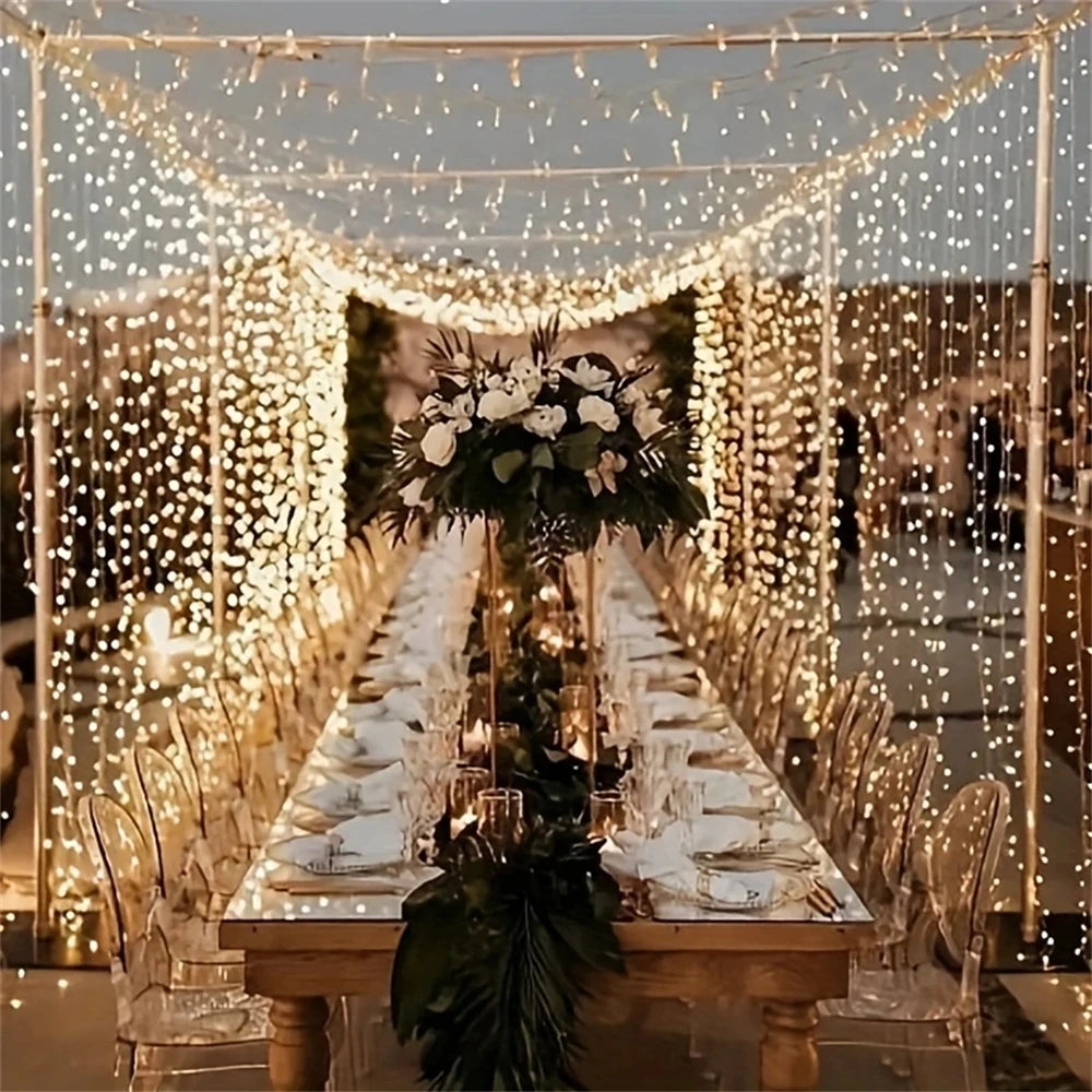 Remote Control Fairy Lights 3 4 6 Meters USB LED Curtain String Lights for Christmas Home Bedroom Decoration Festive Party
